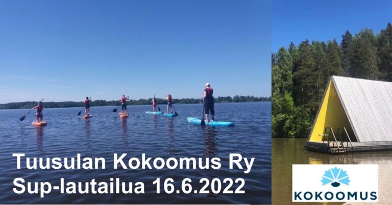 Sup-melontaa Tuusulanjärvellä sekä keskustelua liikkumisen merkityksestä nuorille